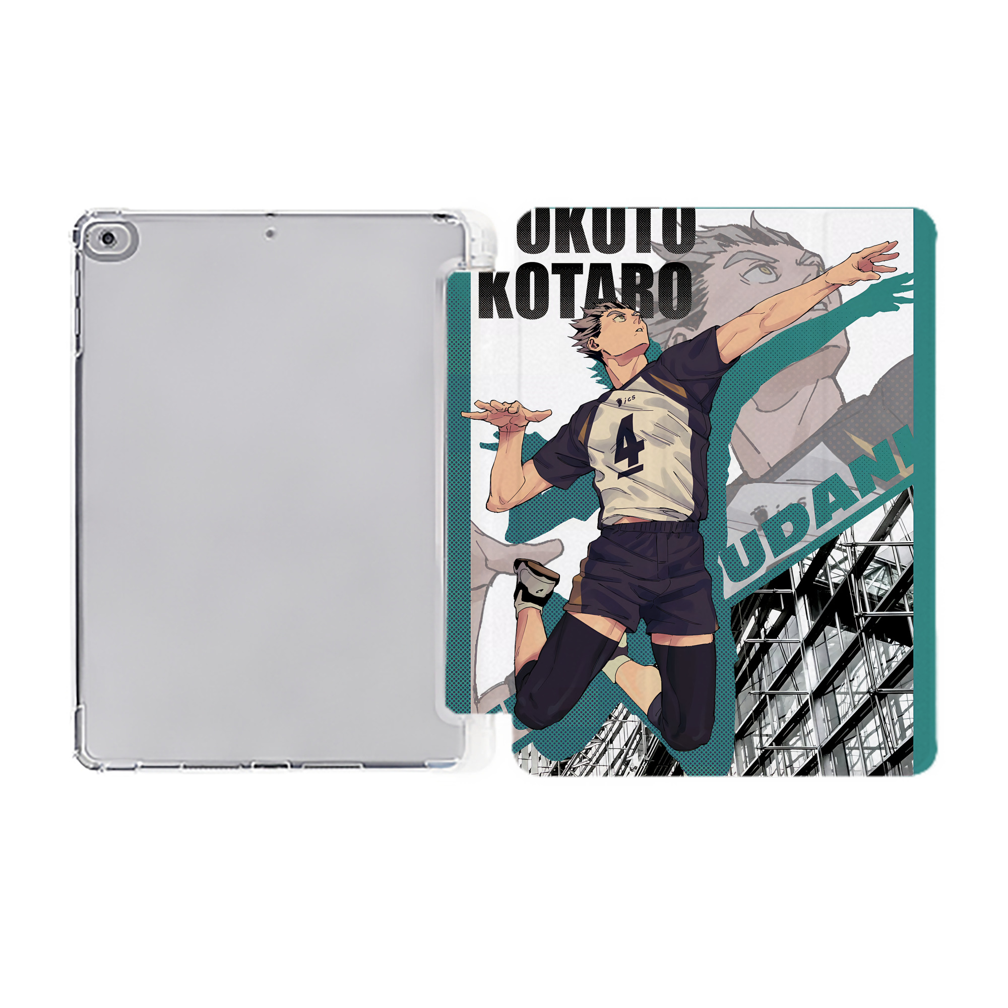 （画像用） ハイキュー!! Haikyu!! IPad ケース ペン収納付き 三つ折りスタンド PUレザー×シリコン 対応機種9.5/10.5/10.9インチ